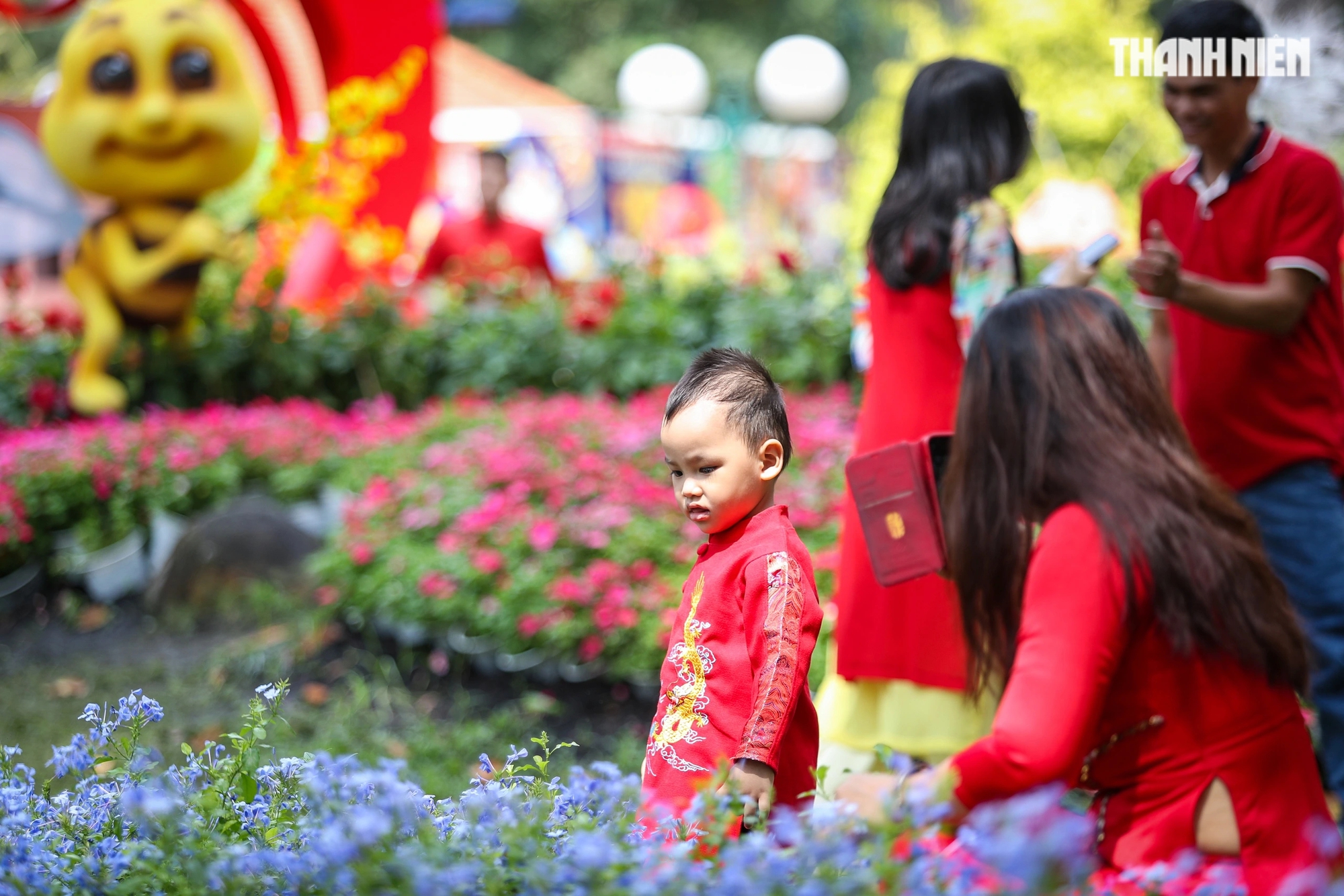 Hội hoa xuân Tao Đàn rực rỡ: Người dân, du khách thoải mái chụp ảnh du xuân- Ảnh 10.