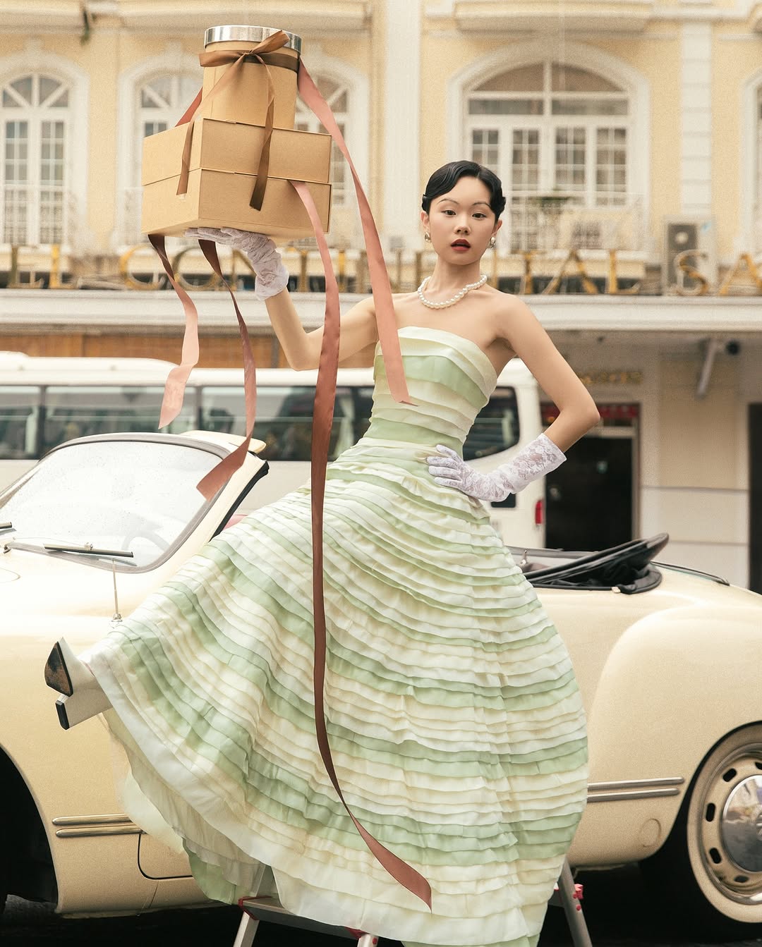 Đón xuân với trang phục xanh mint đầy dịu dàng- Ảnh 7. Đón xuân với trang phục xanh mint đầy dịu dàng- Ảnh 7.