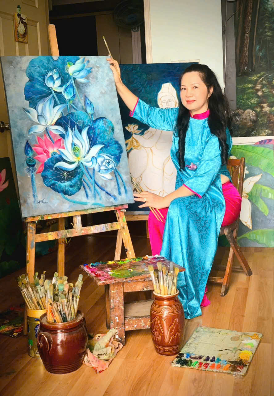 Bất ngờ xem tranh sơn dầu đắp nổi 3D của họa sĩ Trương Kim tại TP.HCM - Ảnh 5.