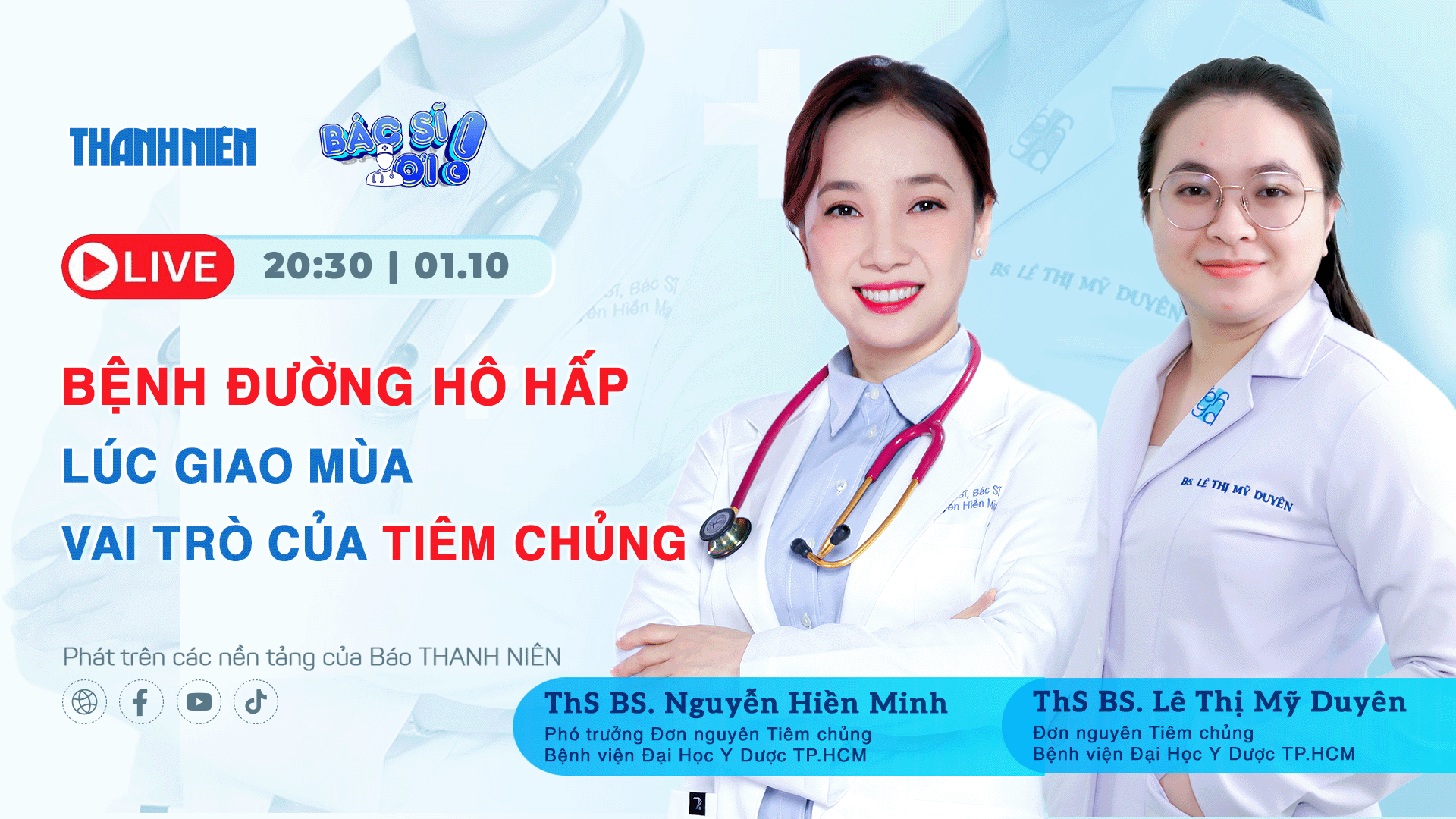 LiveBác sĩ ơi: Bệnh lý đường hô hấp lúc…