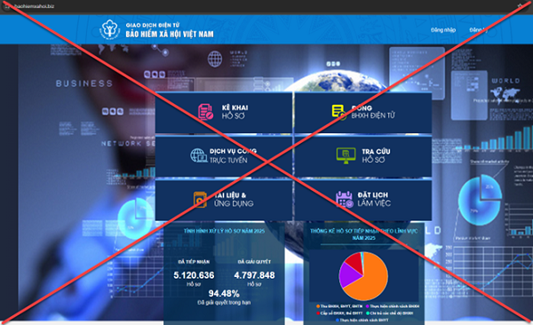 Xuất hiện website giả mạo BHXH Việt Nam để đánh cắp thông tin cá nhân - Ảnh 1.
