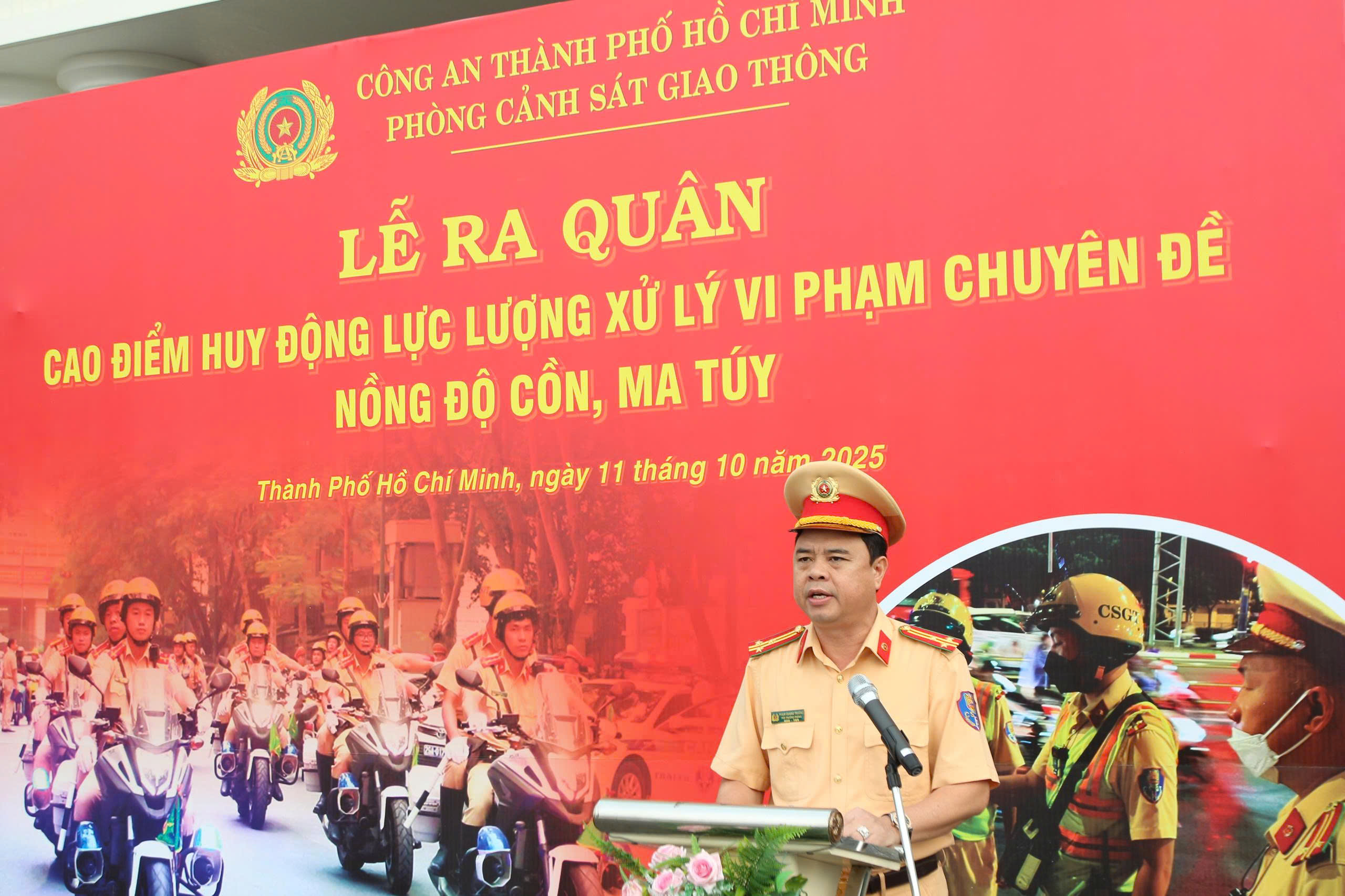 CSGT TP.HCM ra quân cao điểm xử lý vi phạm nồng độ cồn, ma túy- Ảnh 3.