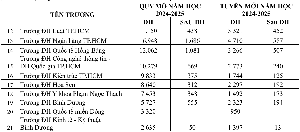 Trường ĐH nào có quy mô đào tạo lớn nhất TP.HCM? - Ảnh 3.