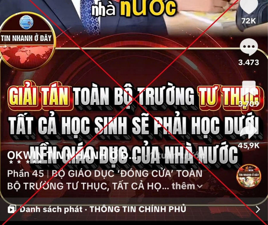 Bộ GD - ĐT cảnh báo thông tin sai sự thật về việc giải tán trường tư - Ảnh 3.