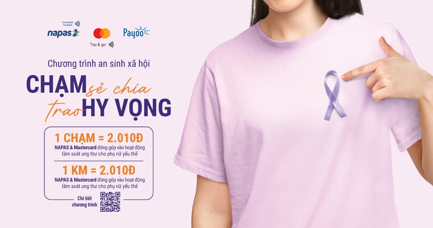 NAPAS, Mastercard, Payoo tặng gói tầm soát ung thư, xét nghiệm HPV cho phụ nữ yếu thế - Ảnh 1.