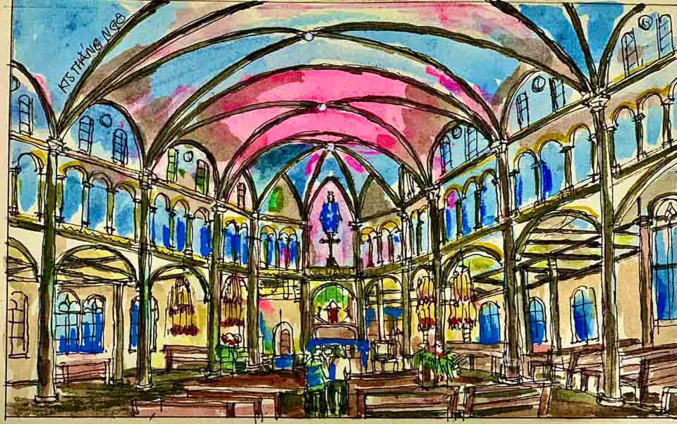 Nhà thờ làm từ gỗ cà chít được voi kéo từ rừng về- Ảnh 9. Nhà thờ làm từ gỗ cà chít được voi kéo từ rừng về- Ảnh 9.