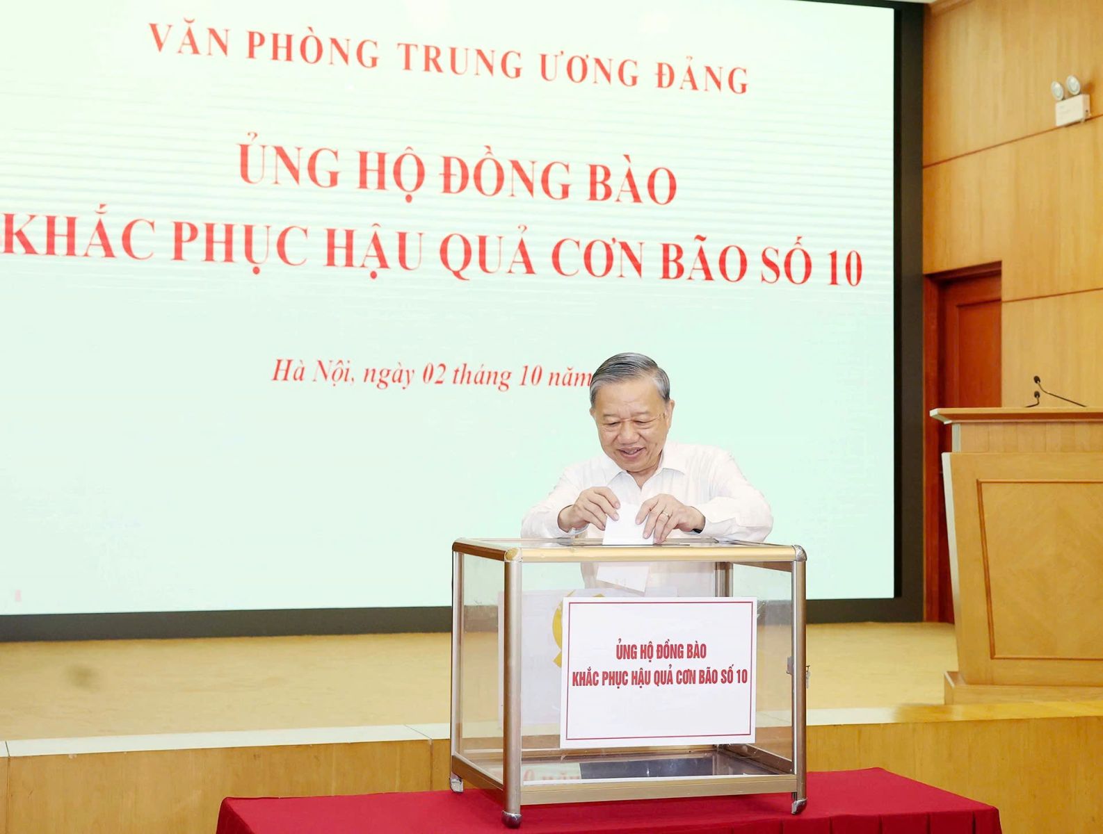 Tổng Bí thư Tô Lâm quyên góp …