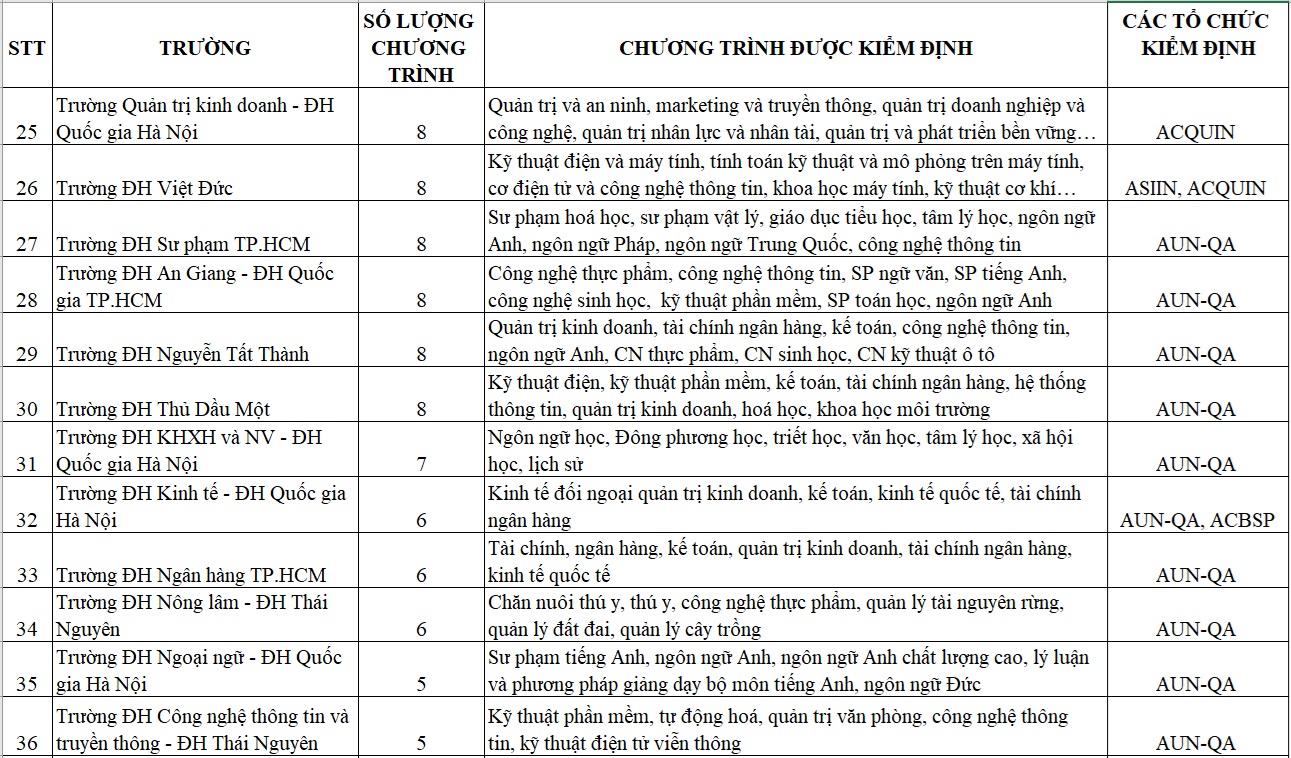 700 chương trình đào tạo ĐH đạt chuẩn quốc tế, trường nào nhiều nhất? - Ảnh 5.