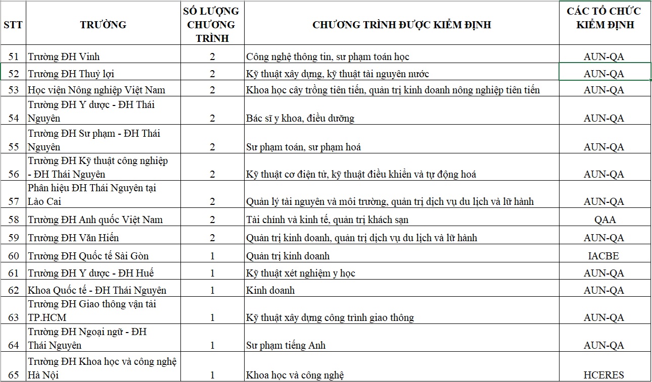 700 chương trình đào tạo ĐH đạt chuẩn quốc tế, trường nào nhiều nhất? - Ảnh 7.