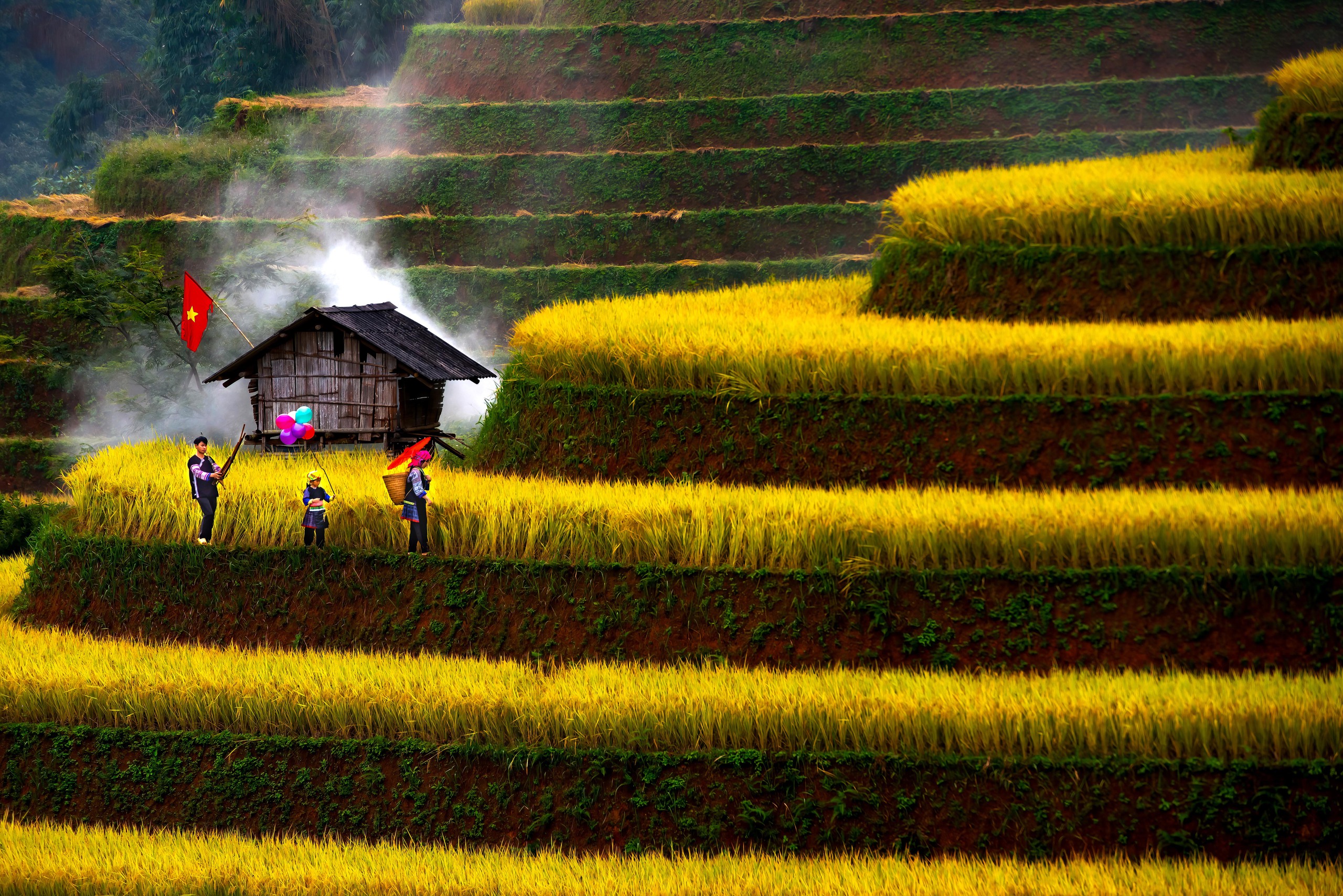 Đẹp nao lòng bức tranh mùa lúa chín ở Mù Cang Chải- Ảnh 2. Đẹp nao lòng bức tranh mùa lúa chín ở Mù Cang Chải- Ảnh 2.