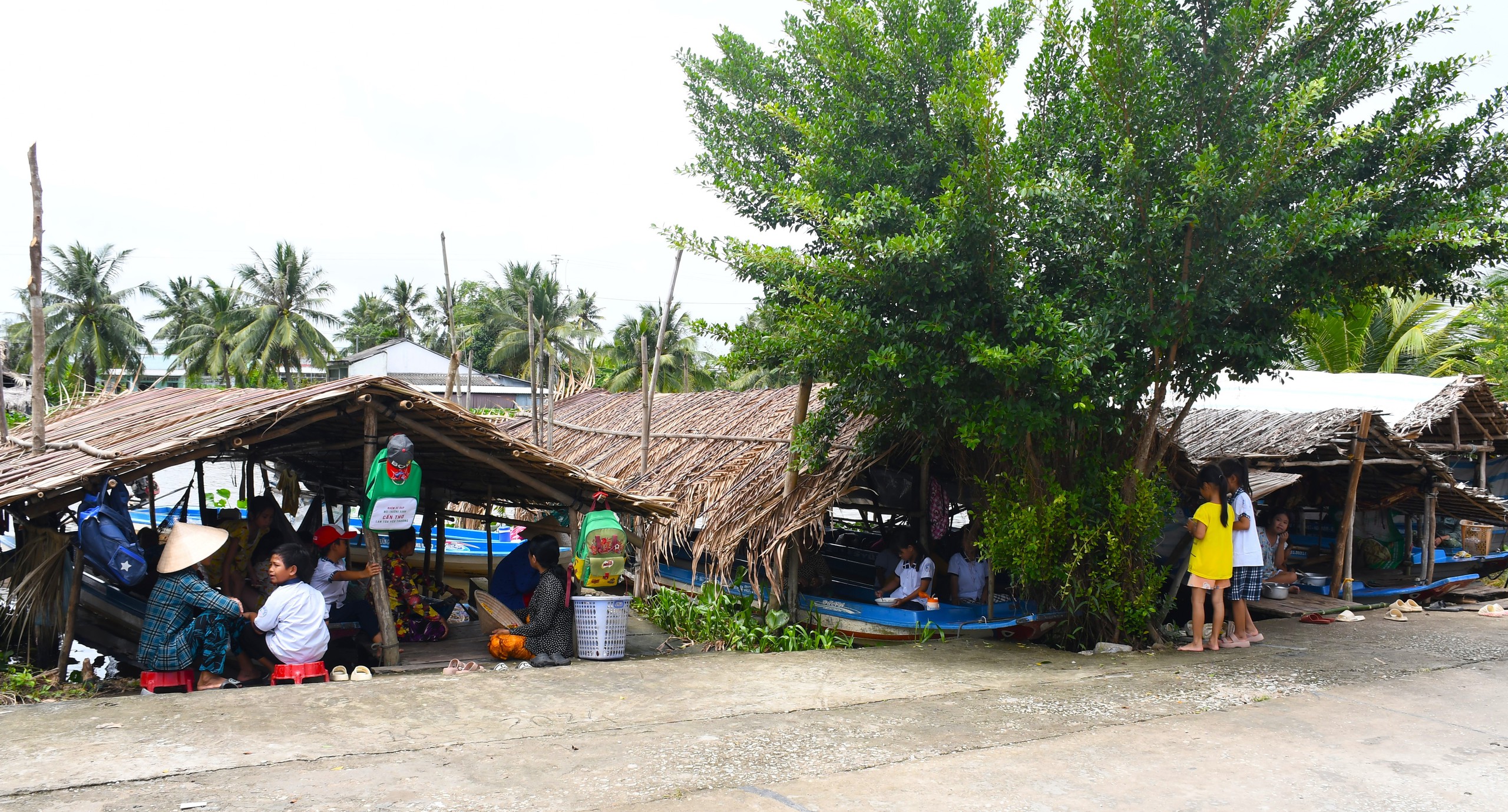 Gian nan đường đến trường bằng vỏ lãi của học sinh miền Tây- Ảnh 1. Gian nan đường đến trường bằng vỏ lãi của học sinh miền Tây- Ảnh 1.