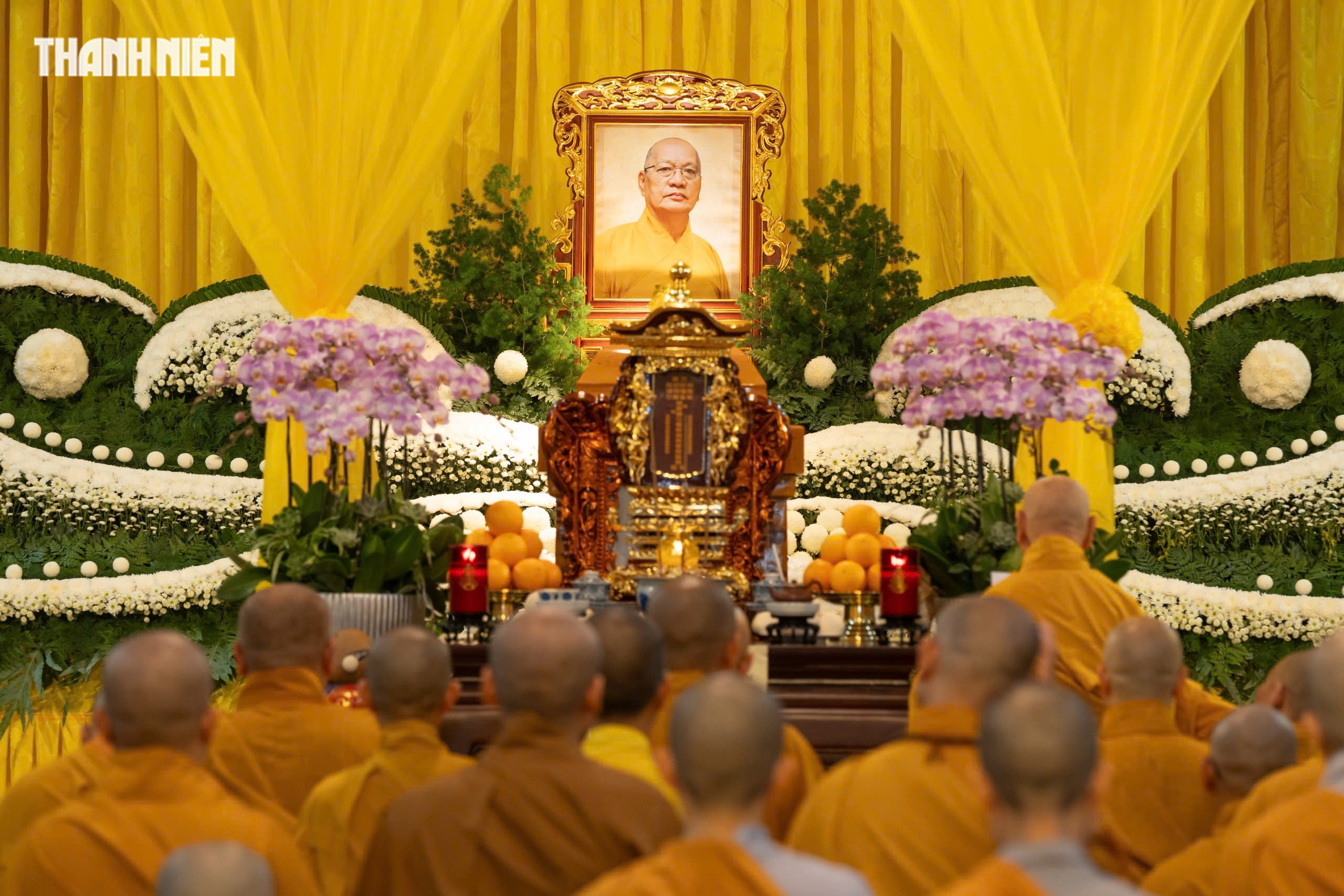 Lễ truy niệm trưởng lão hòa thượng Thích Thiện Tánh tại chùa Phổ Quang - Ảnh 1.