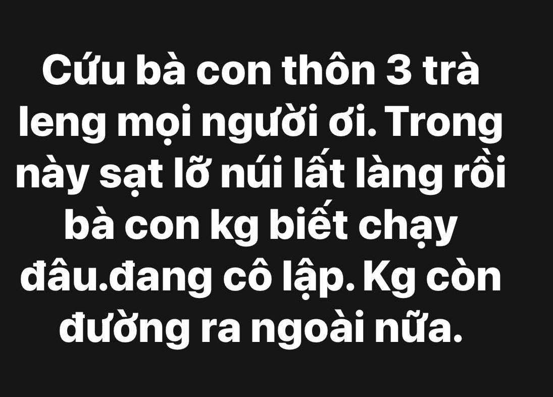 Thực hư thông tin cầu cứu trên mạng việc sạt lở núi, lấp làng ở Trà Leng- Ảnh 2.