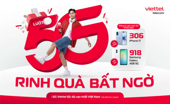 Trúng thưởng hơn 1200 điện thoại iPhone 17 và Samsung Galaxy A06 5G khi dùng 5G Viettel - Ảnh 1.