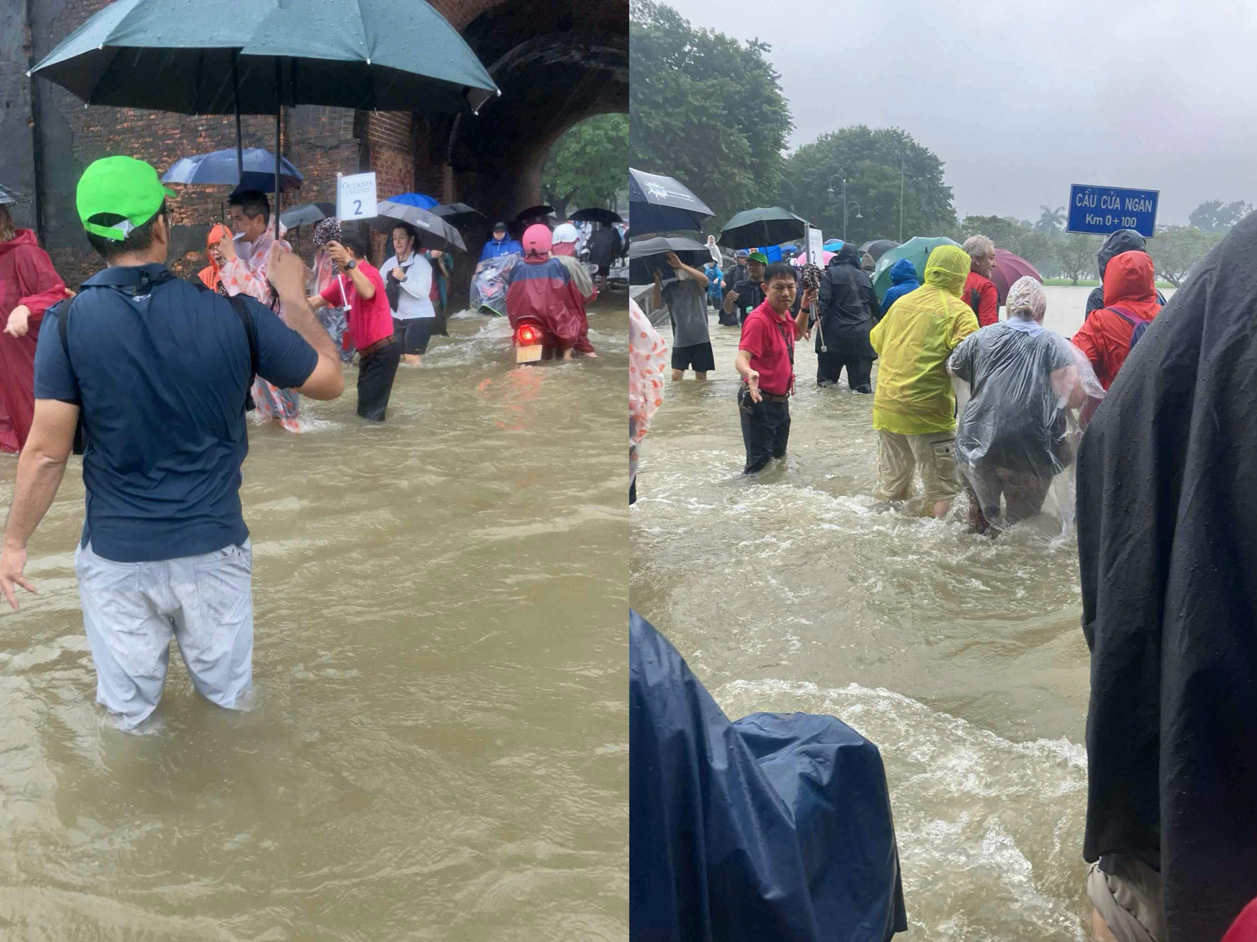 Trải nghiệm 'nhớ đời' của khách Tây giữa mưa lũ ở Huế: Đến sân bay bằng...đò - Ảnh 1.