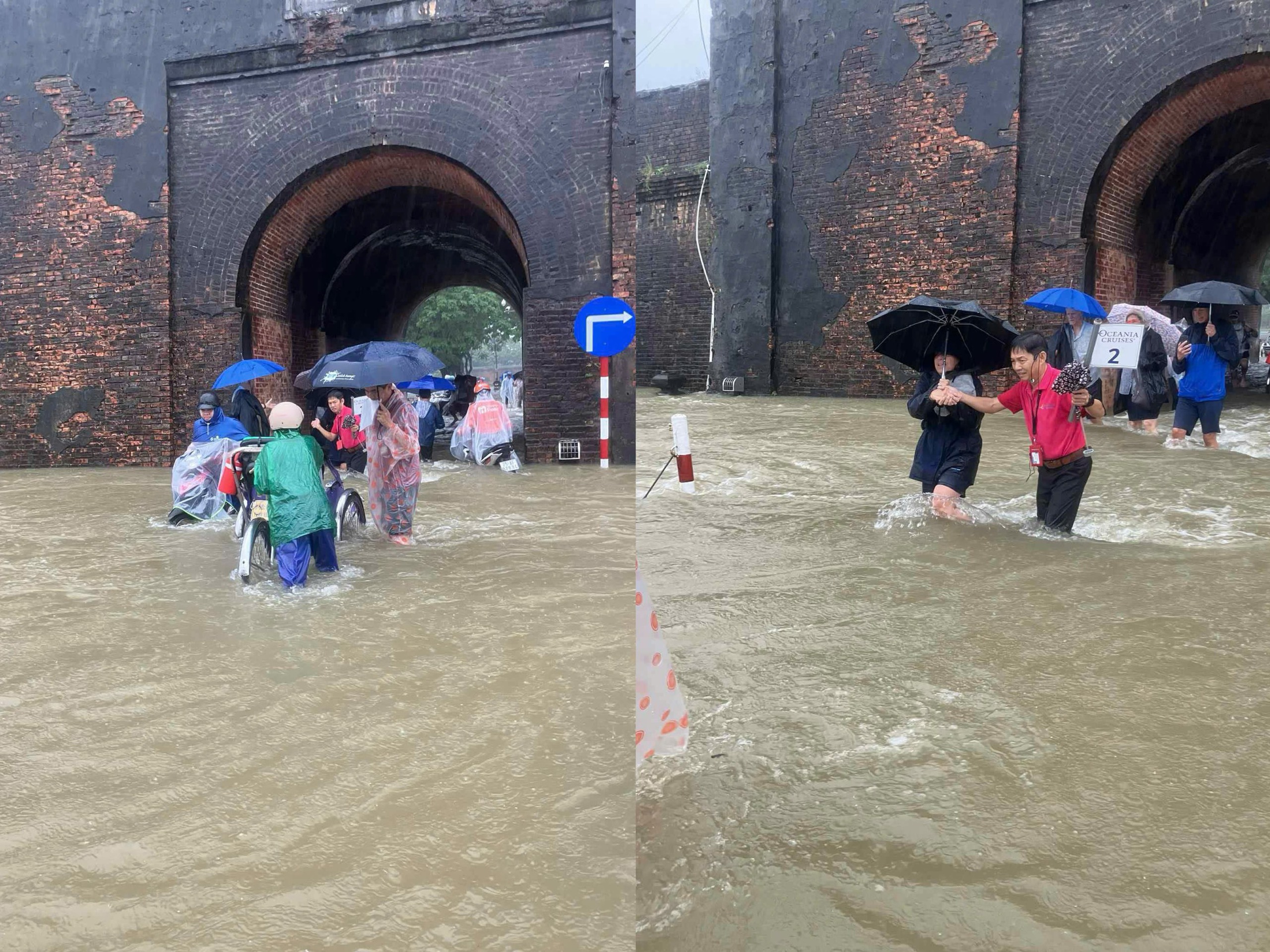 Trải nghiệm 'nhớ đời' của khách Tây giữa mưa lũ ở Huế: Đến sân bay bằng...đò - Ảnh 3.
