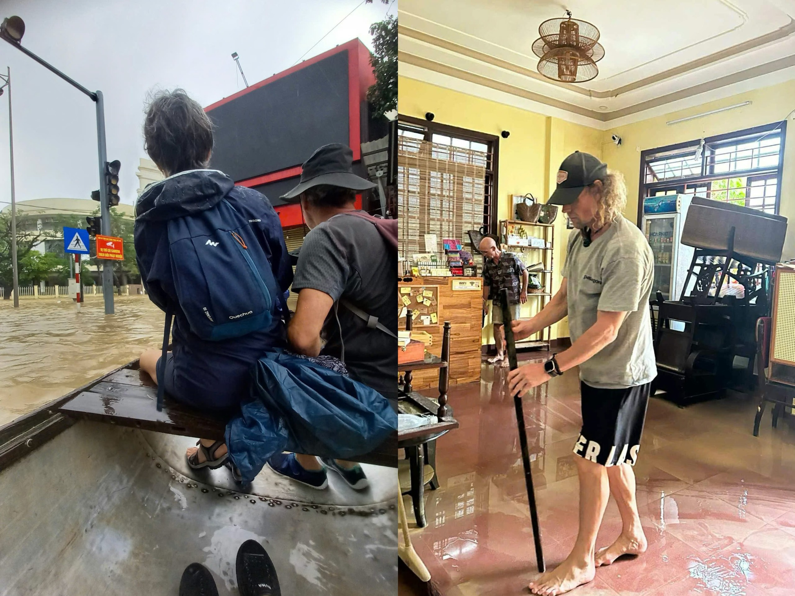 Trải nghiệm 'nhớ đời' của khách Tây giữa mưa lũ ở Huế: Đến sân bay bằng...đò - Ảnh 4.