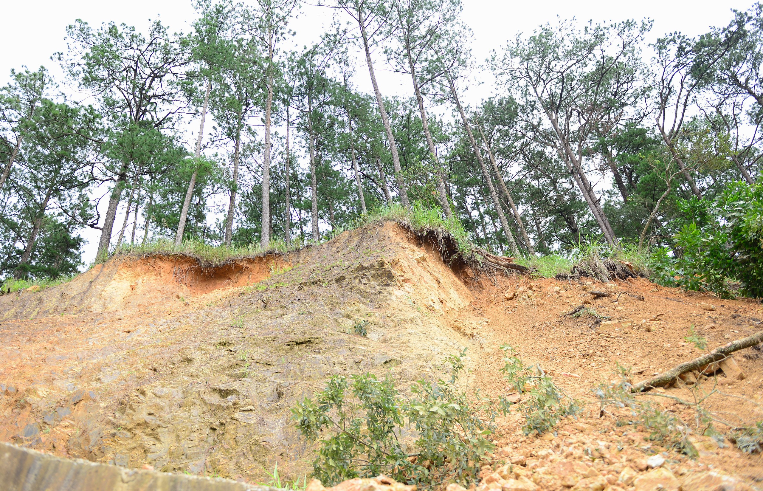 Nguy cơ từ quả đồi nứt toác trên điểm sạt lở ở đèo D'Ran- Ảnh 4. Nguy cơ từ quả đồi nứt toác trên điểm sạt lở ở đèo D'Ran- Ảnh 4.