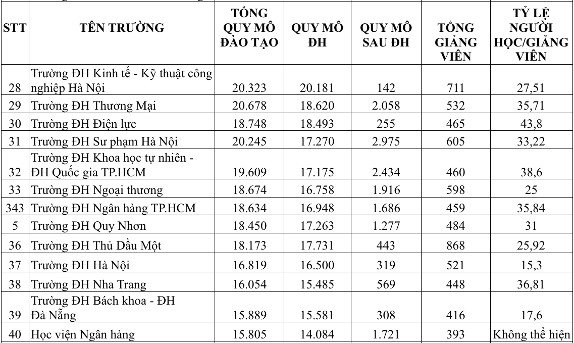 Một giảng viên đang 'gánh' bao nhiêu người học?- Ảnh 7.