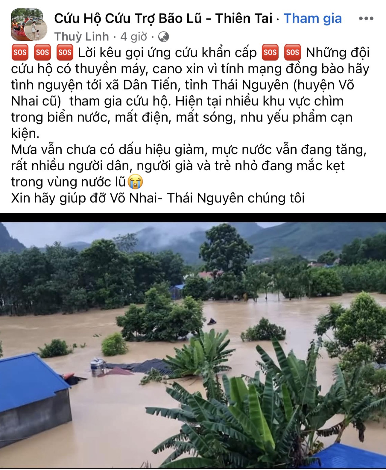 Nước lũ ở Thái Nguyên ngập đến cổ: 'Sợ quá, nước vẫn đang dâng'- Ảnh 5.