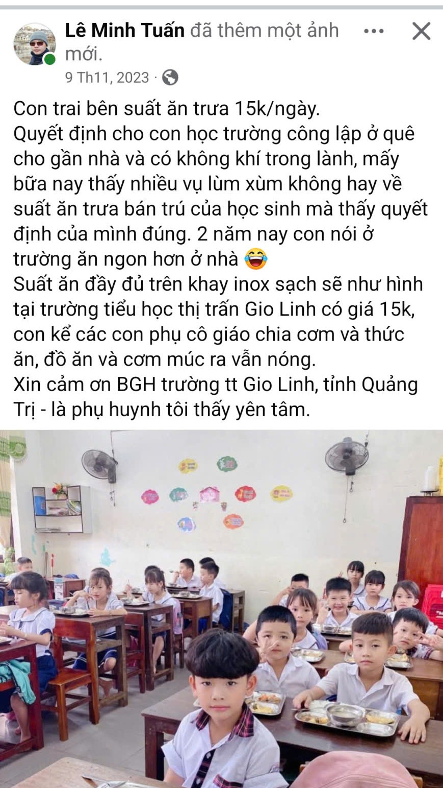 Có gì trong suất ăn bán trú g…
