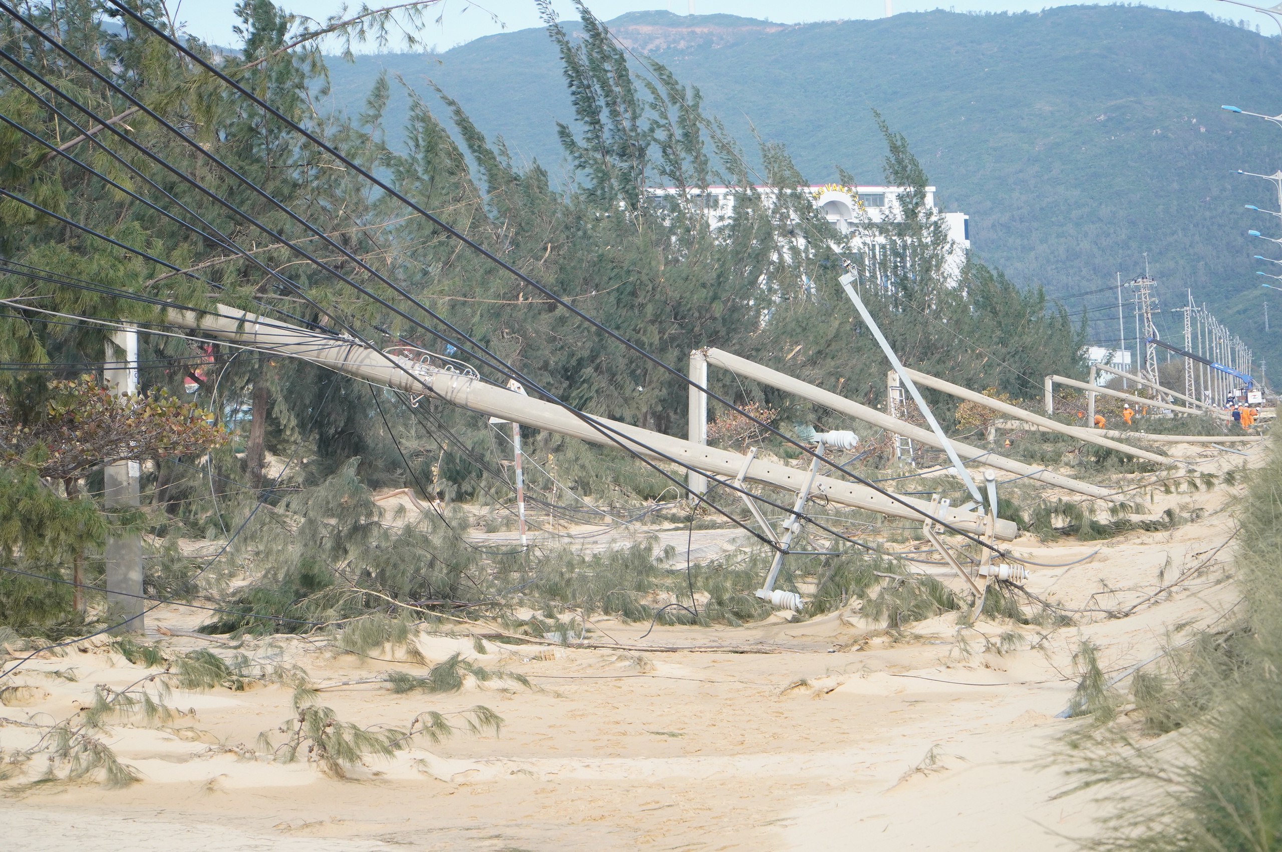 Khẩn trương khôi phục hạ tầng Khu kinh tế Nhơn Hội sau bão Kalmaegi - Ảnh 5.