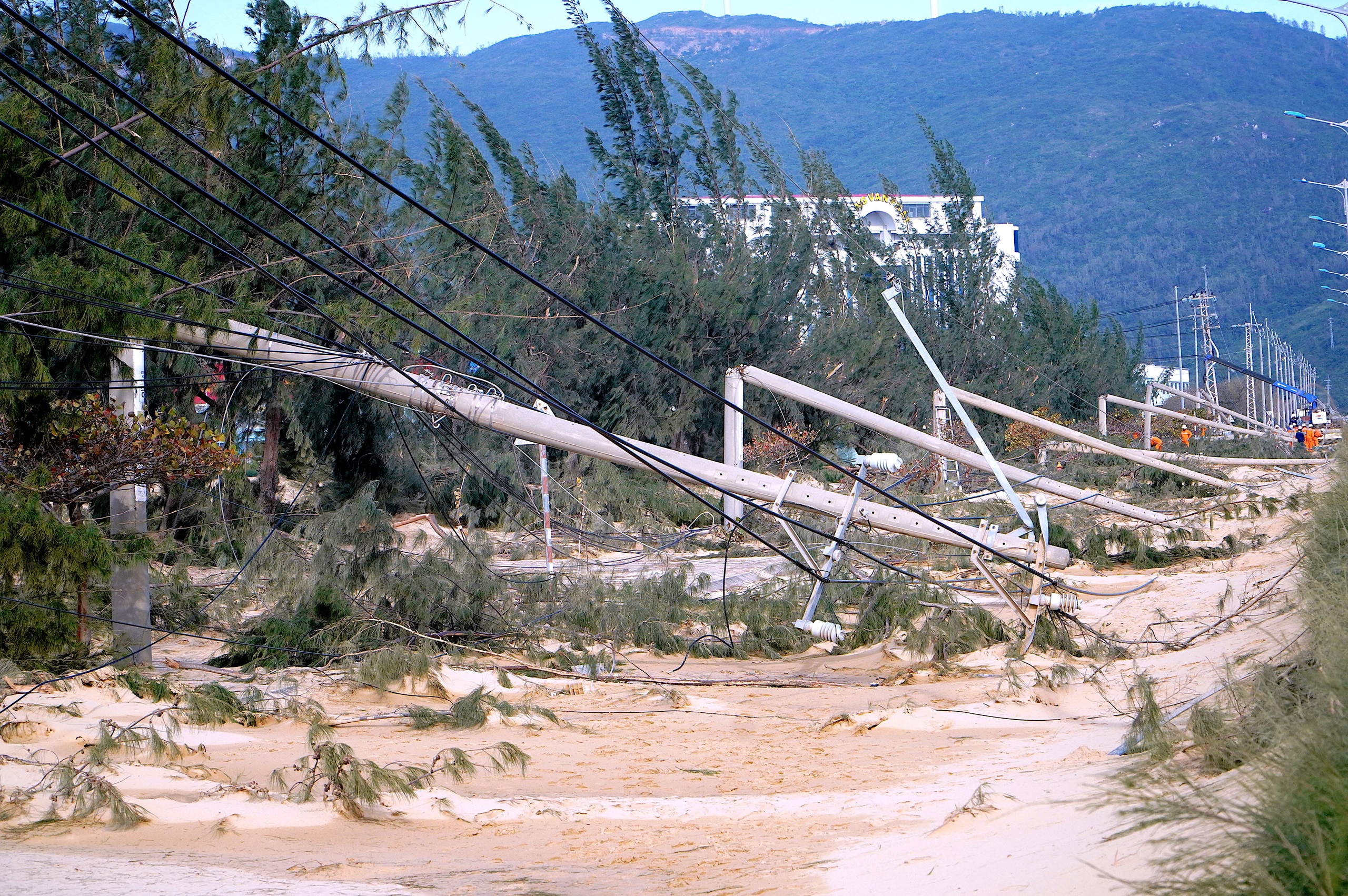 Bão Kalmaegi 'xé toạc' những nhà xưởng khang trang ở khu kinh tế Nhơn Hội - Ảnh 2.