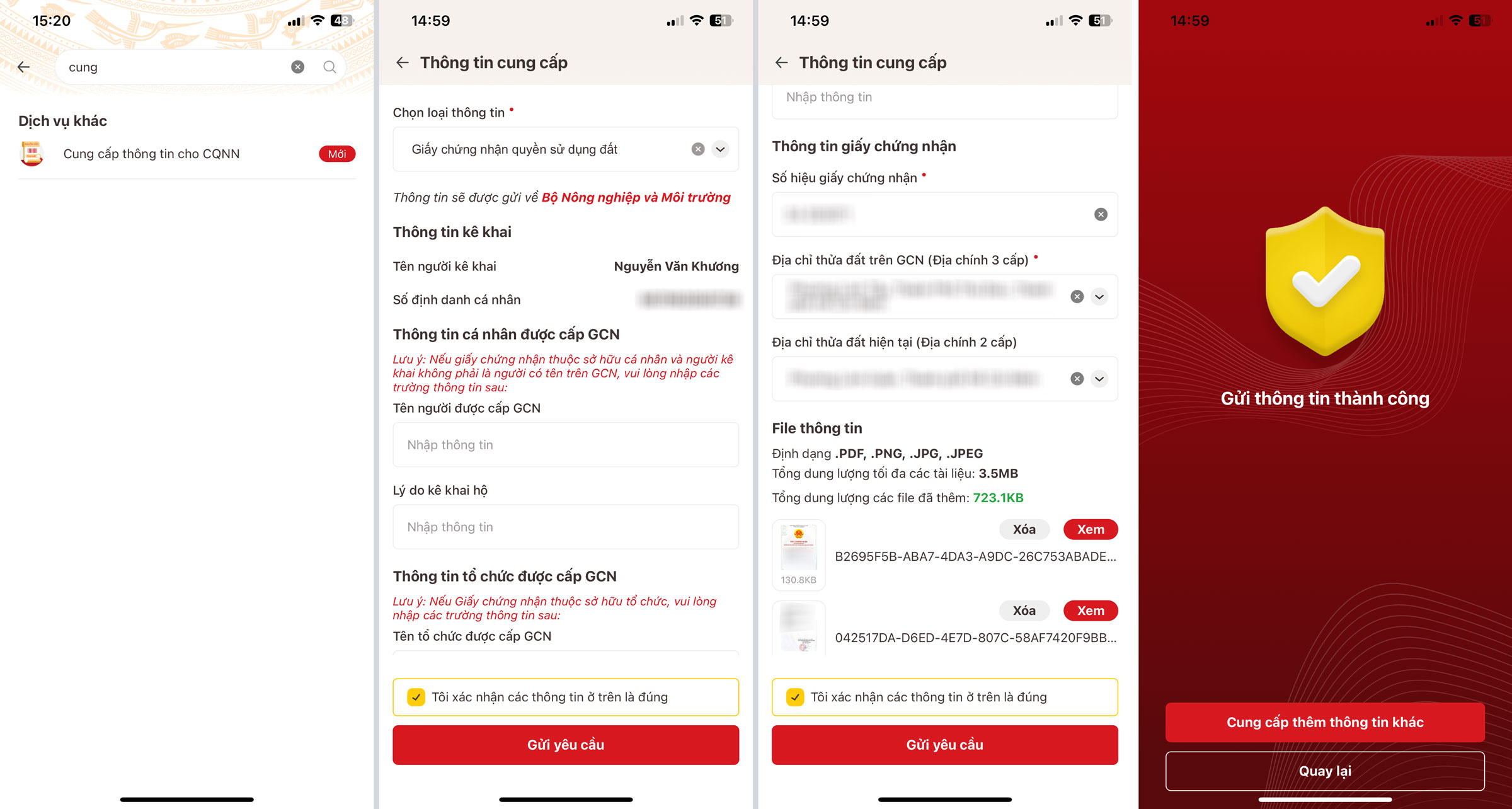 Hướng dẫn 3 bước nộp sổ đỏ trên VNeID để làm sạch dữ liệu đất đai  - Ảnh 2.