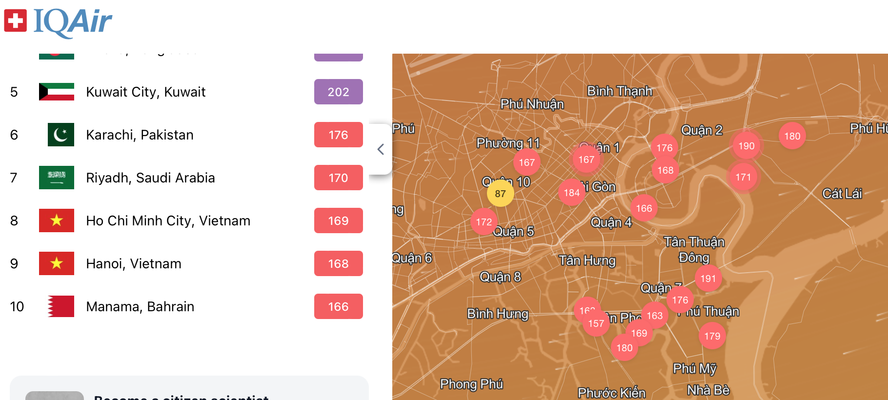 Không khí lạnh tăng cường ở Nam bộ, ô nhiễm tại TP.HCM gia tăng
- Ảnh 2. Không khí lạnh tăng cường ở Nam bộ, ô nhiễm tại TP.HCM gia tăng
- Ảnh 2.