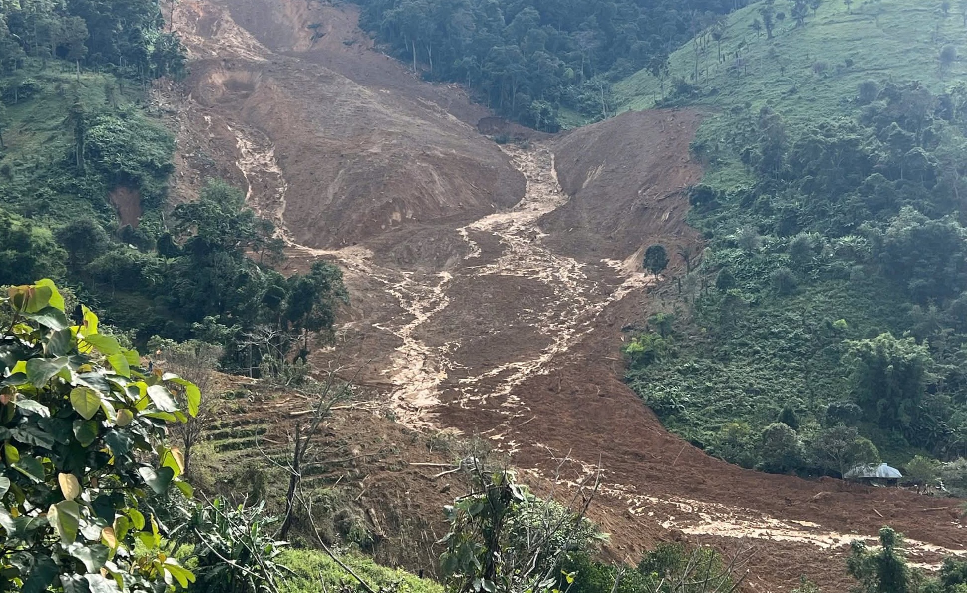 Sạt lở núi ở Đà Nẵng khiến Hai gia đình quặn lòng chờ tin người mất tích - Ảnh 1.