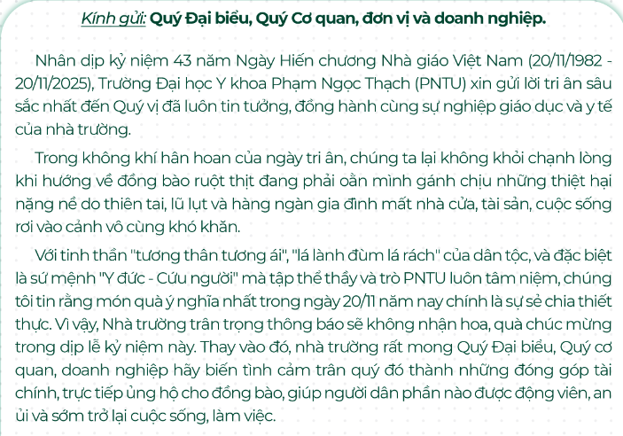 Ngày Nhà giáo Việt Nam 20.11: Loạt trường ĐH hướng về đồng bào vùng lũ - Ảnh 1.