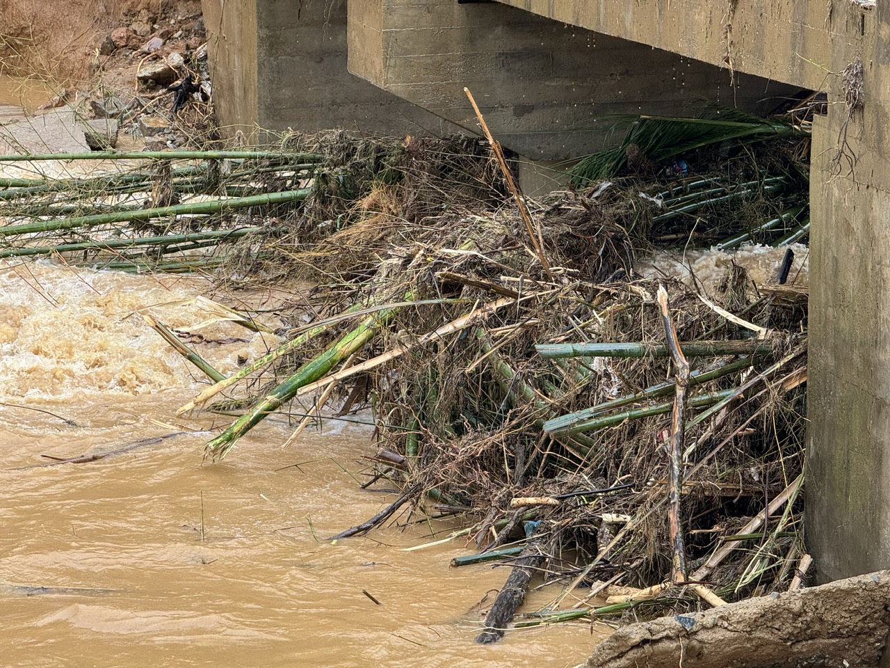 Cận cảnh lũ cuốn sập cầu Nước Bao ở Quảng Ngãi - Ảnh 5.
