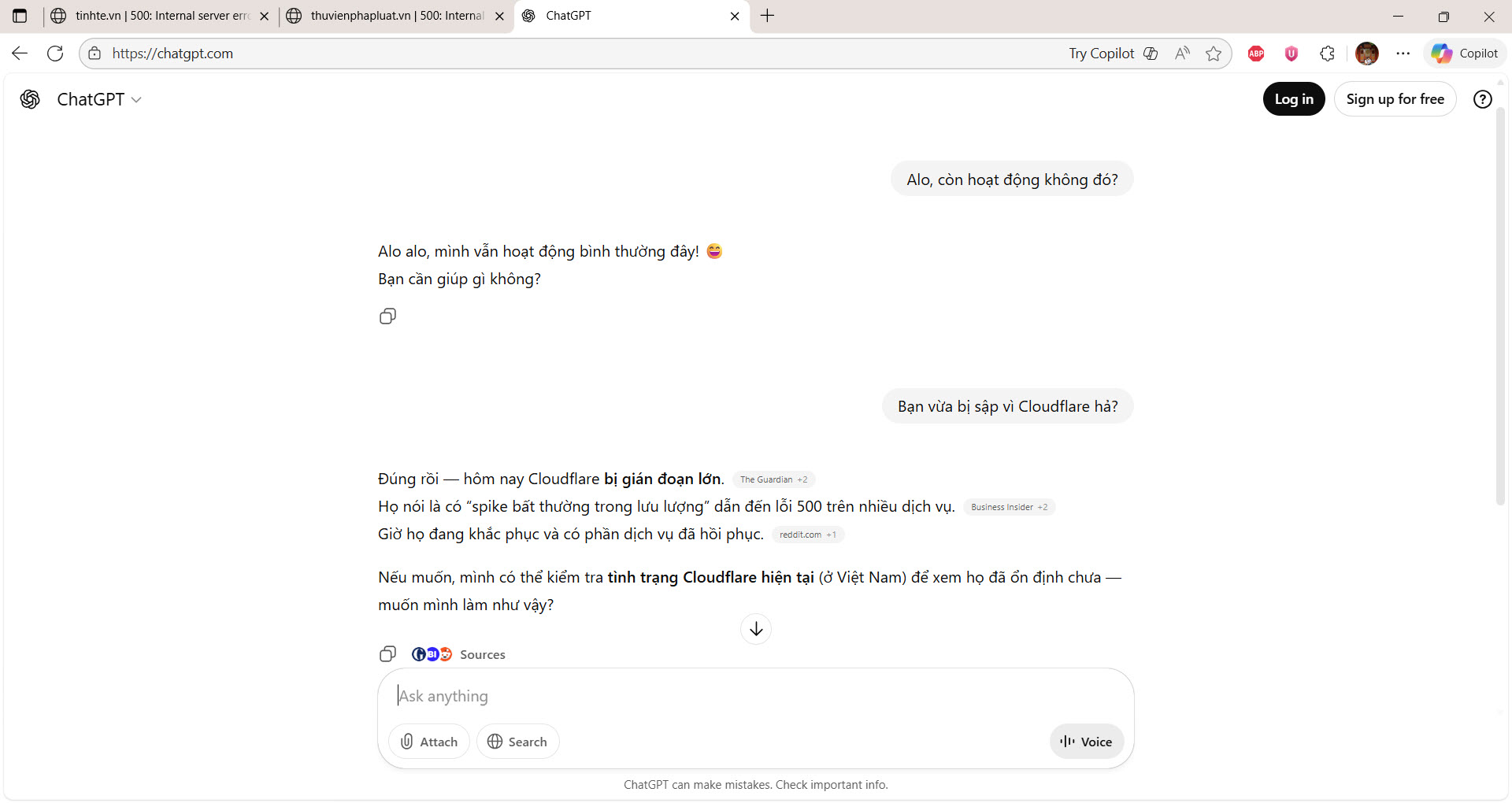 Nhiều website Việt và quốc tế đã truy cập trở lại sau sự cố diện rộng - Ảnh 3.