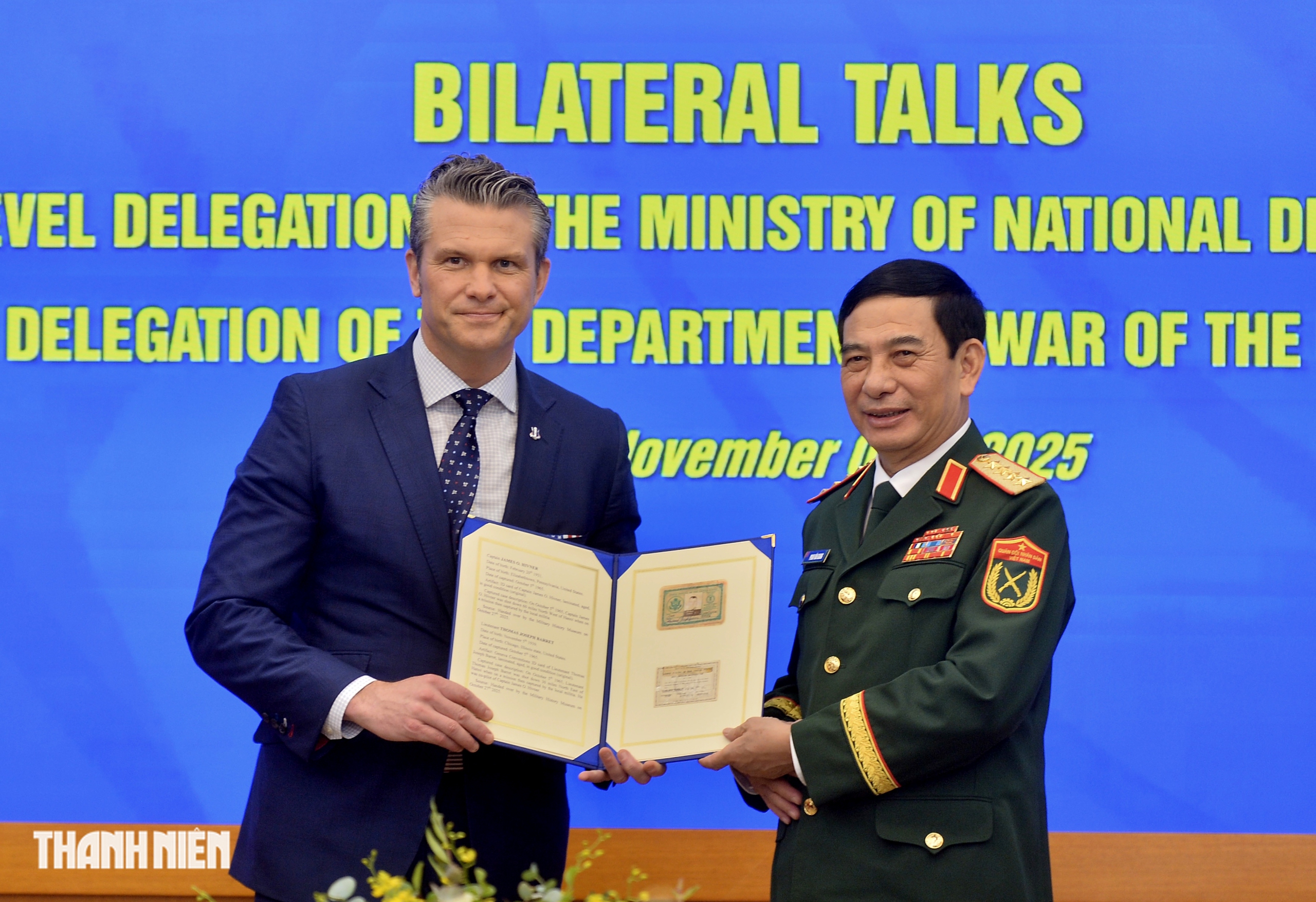 Đại tướng Phan Văn Giang hội đàm với Bộ trưởng Bộ Chiến tranh Mỹ- Ảnh 10.