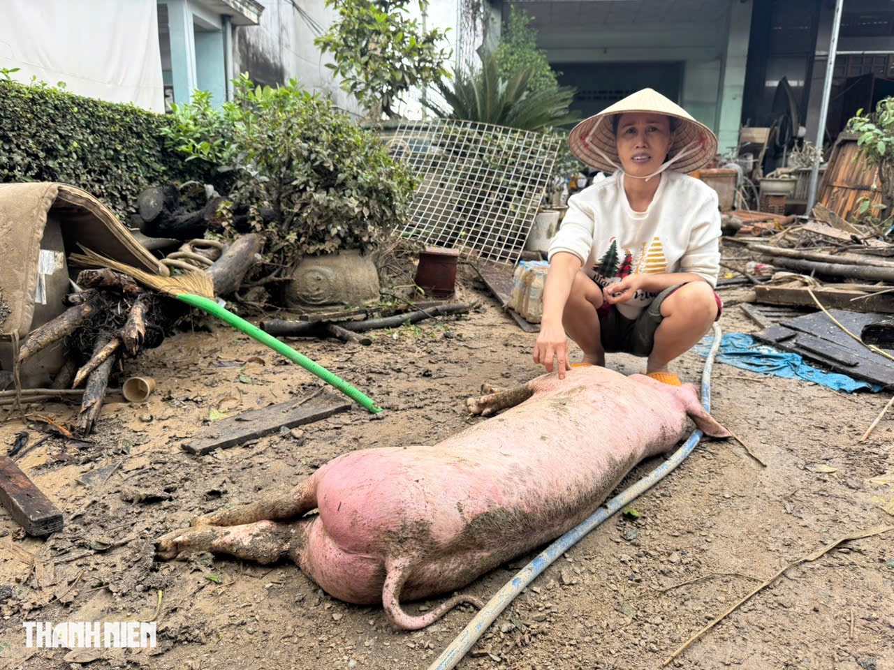 Người dân vùng lũ Quy Nhơn Bắc: Kiệt quệ sau nước rút, mong một bữa cơm- Ảnh 1.