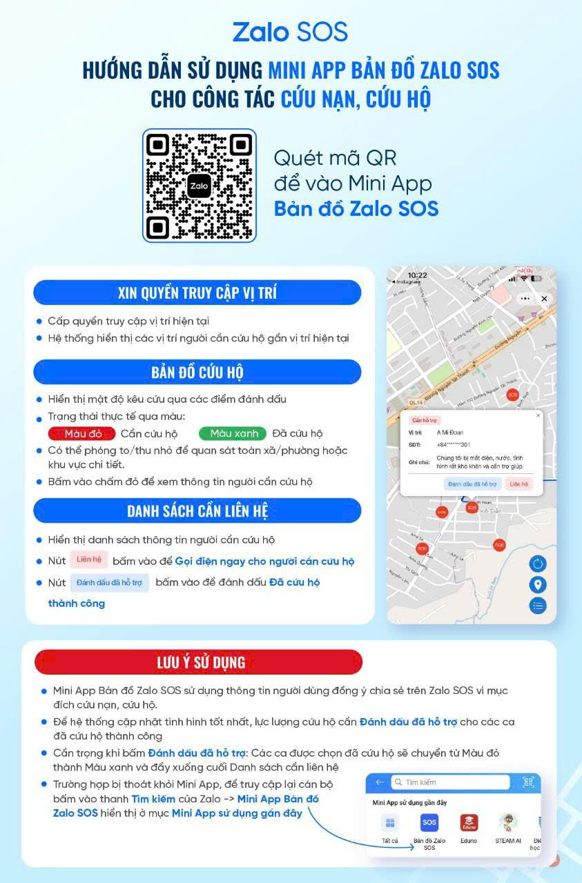Công an Đắk Lắk triển khai Zalo Mini App SOS hỗ trợ khẩn cấp đồng bào- Ảnh 1.