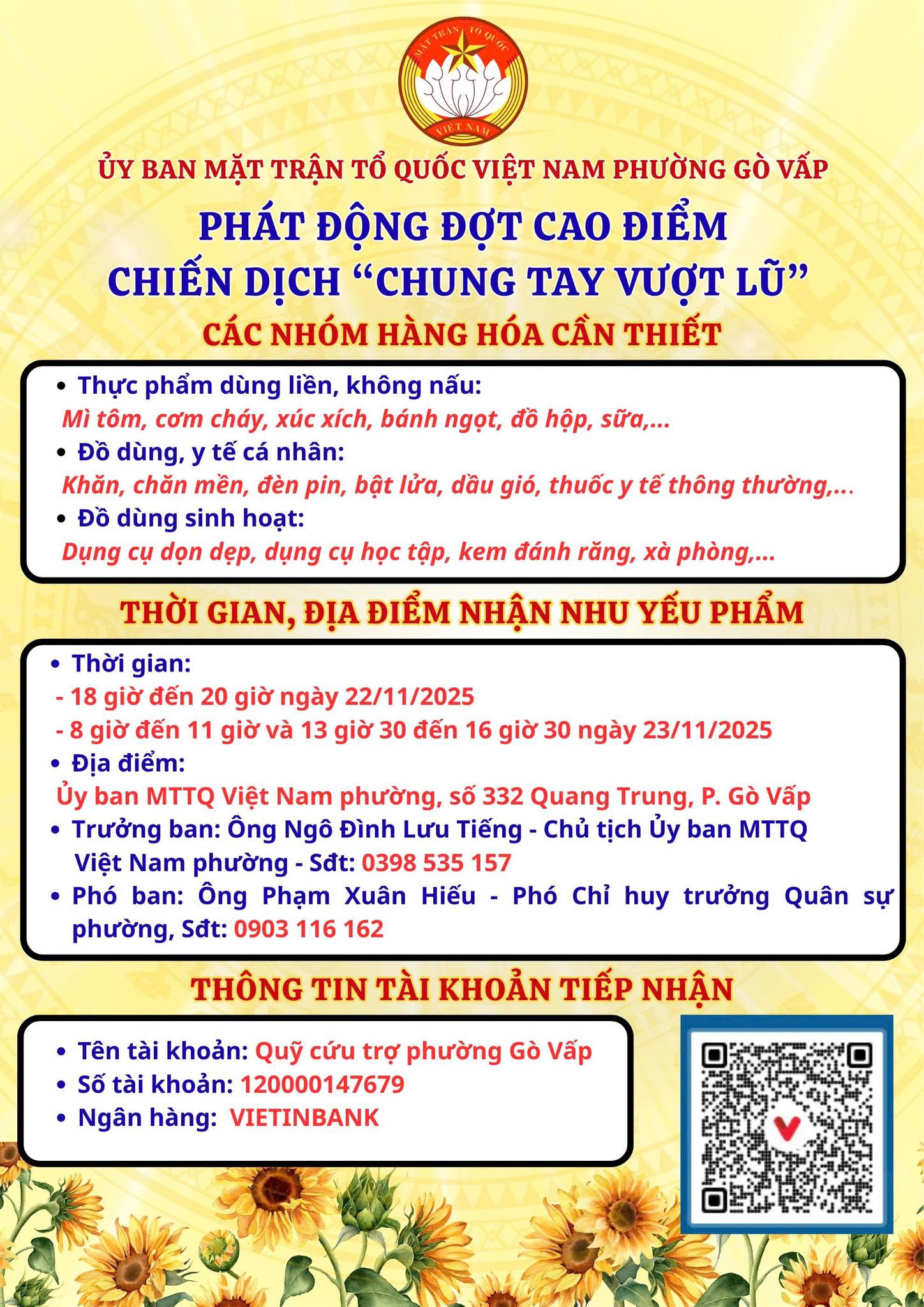 Trường học TP.HCM chia sẻ lời kêu gọi của UBMTTQ Việt Nam, cứu trợ miền Trung  - Ảnh 3.