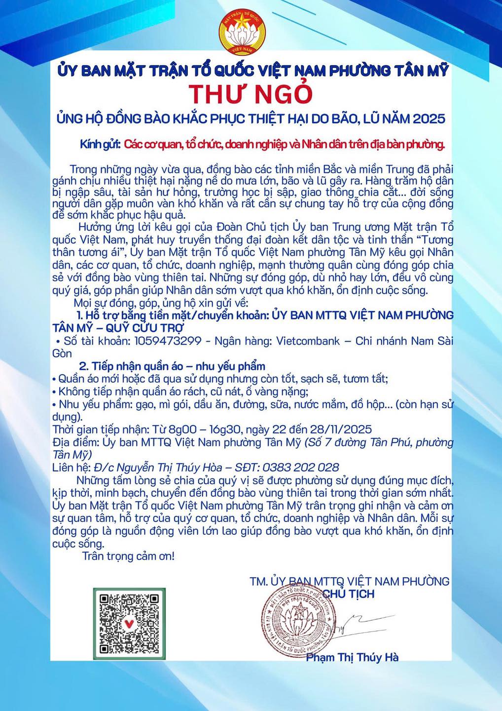 Trường học TP.HCM chia sẻ lời kêu gọi của UBMTTQ Việt Nam, cứu trợ miền Trung  - Ảnh 4.