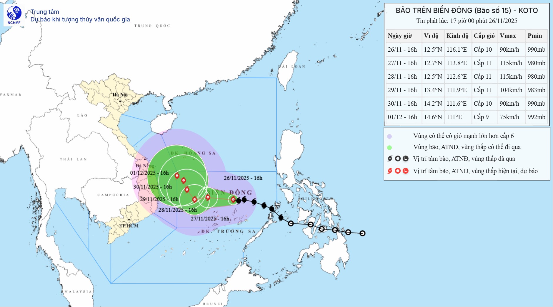 B&atilde;o số 15 (Koto) duy tr&igrave; cấp 11, cần theo d&otilde;i trong thời gian d&agrave;i - Ảnh 1.