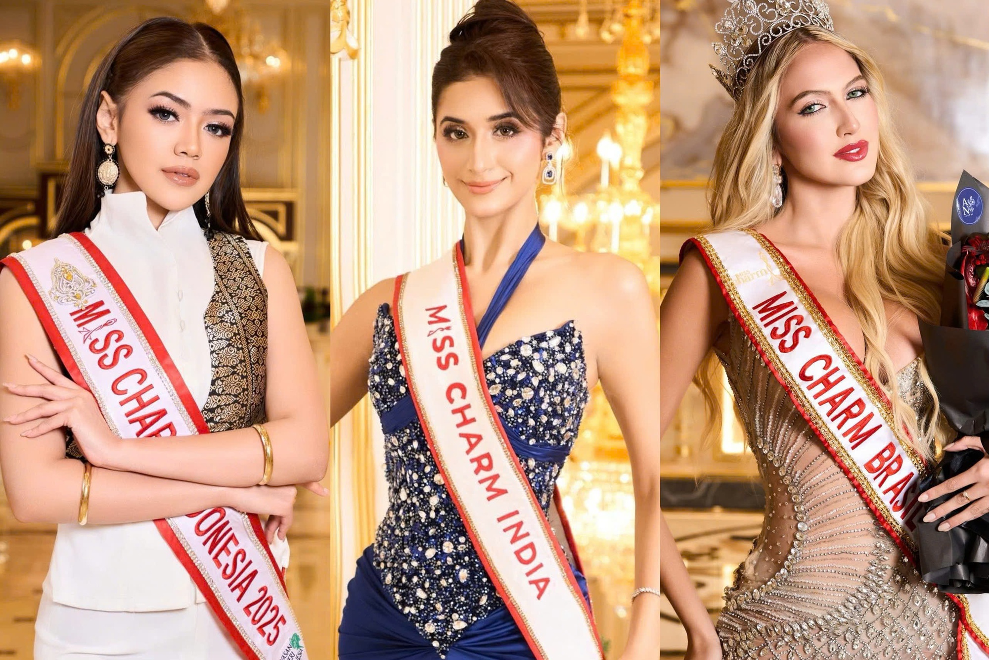 Dàn người đẹp quốc tế đến Việt Nam tranh vương miện Miss Charm- Ảnh 1.