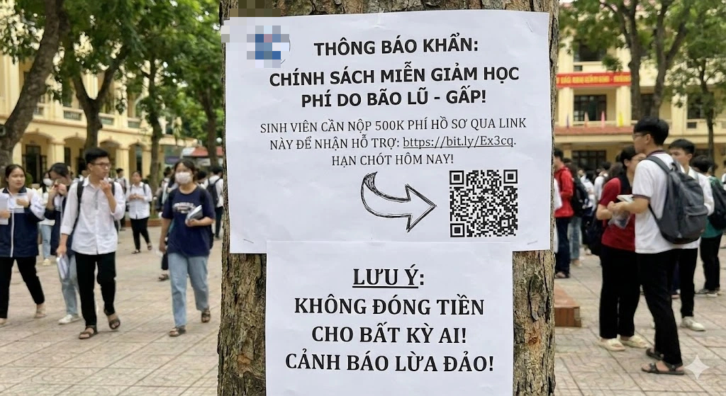 Trường ĐH phát cảnh báo khẩn cấp về chiêu lừa đảo giảm học phí do bão lũ - Ảnh 3.