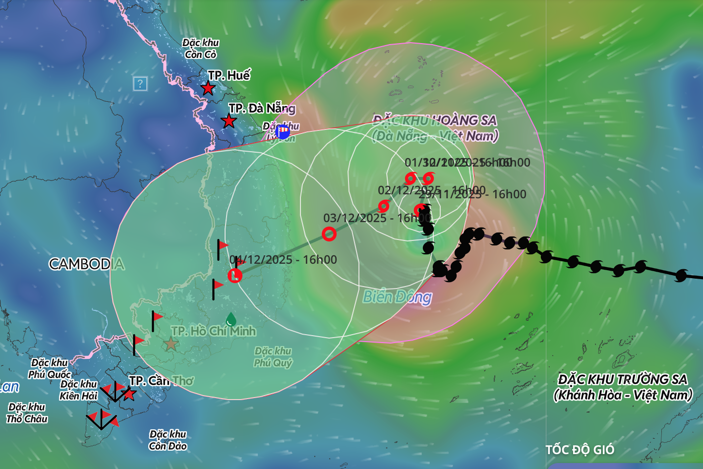 Áp thấp nhiệt đới dị thường vừa tan trên Biển Đông, bão số 15 suy yếu - Ảnh 1.