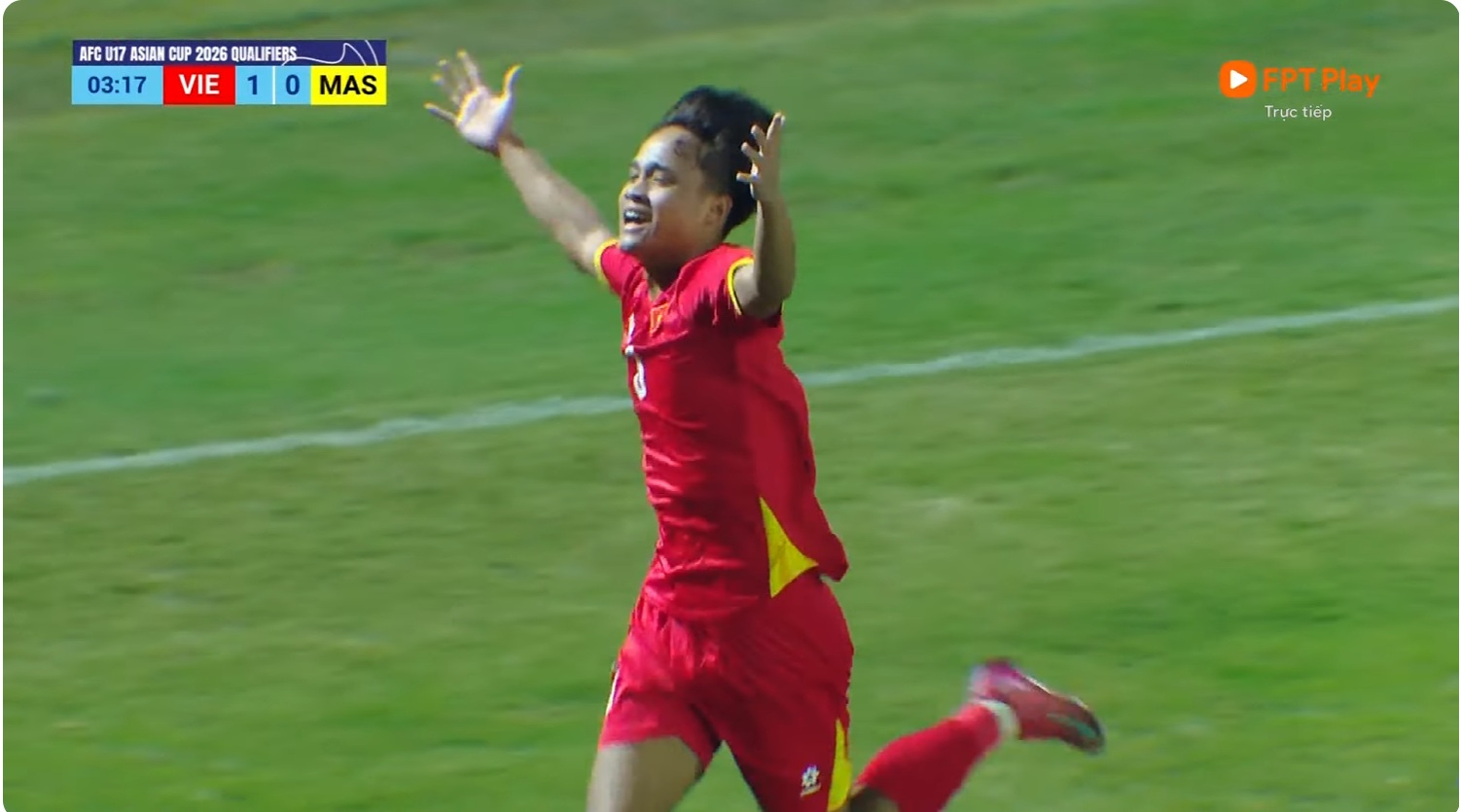 Thắng đậm Malaysia, U.17 Việt Nam lập kỳ tích giành vé đi châu Á: VFF thưởng nóng 600 triệu đồng- Ảnh 1.