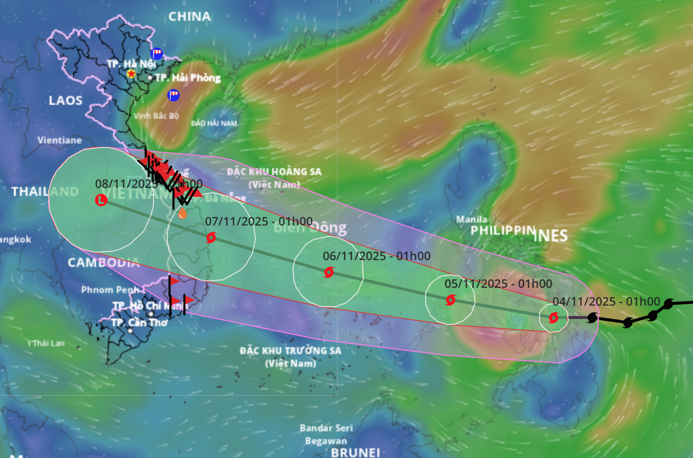 Bão Kalmaegi sắp vào Biển Đông, trưa ngày 7 đổ bộ vào đất liền- Ảnh 1.