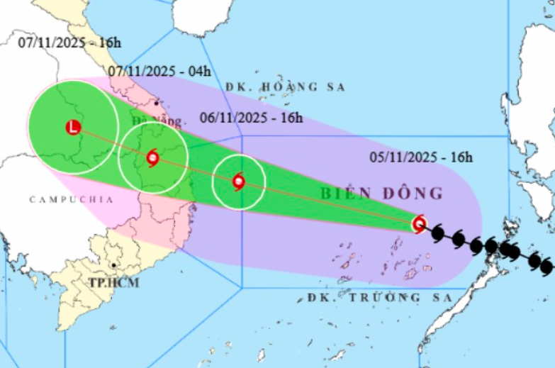 Dự báo khu vực có gió mạnh nhất trong bão Kalmaegi (bão số 13)- Ảnh 1.