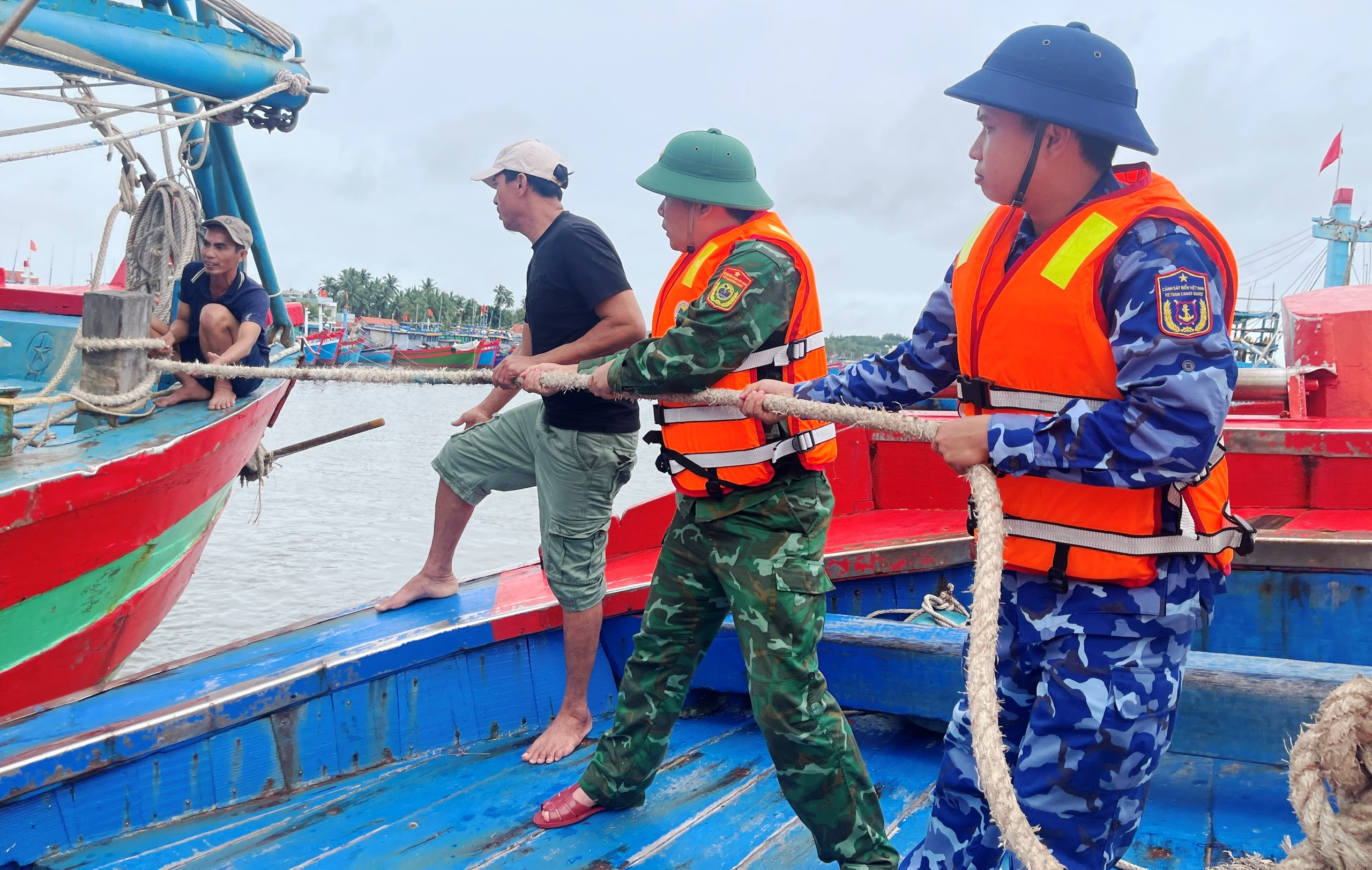 Bộ đội biên phòng TP.Đà Nẵng tổng lực ứng phó bão Kalmaegi - Ảnh 8.