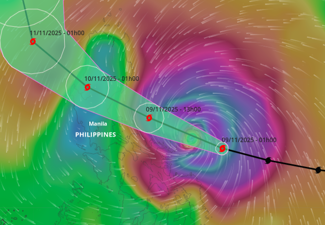 Dự báo hôm nay bão Fung wong mạnh lên siêu bão, sáng mai đi vào Biển Đông- Ảnh 1.