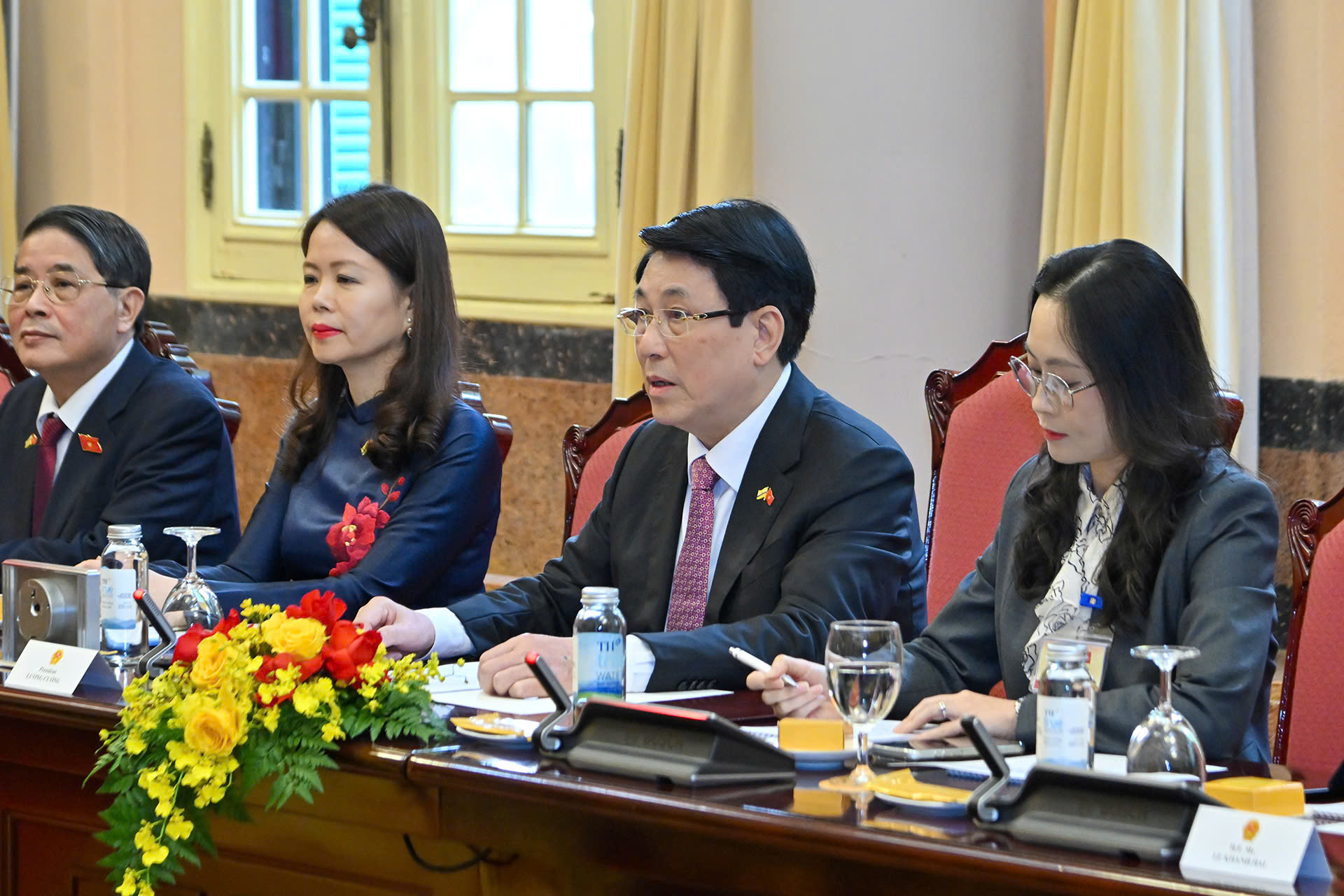 Chủ tịch nước Lương Cường chủ trì lễ đón Quốc vương Brunei tại Việt Nam - Ảnh 5. Chủ tịch nước Lương Cường chủ trì lễ đón Quốc vương Brunei tại Việt Nam - Ảnh 5.