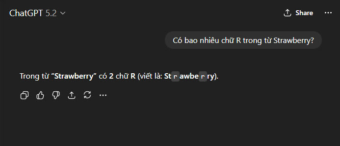ChatGPT vẫn 'bó tay' trước câu hỏi đánh vần của học sinh lớp 1 - Ảnh 1.