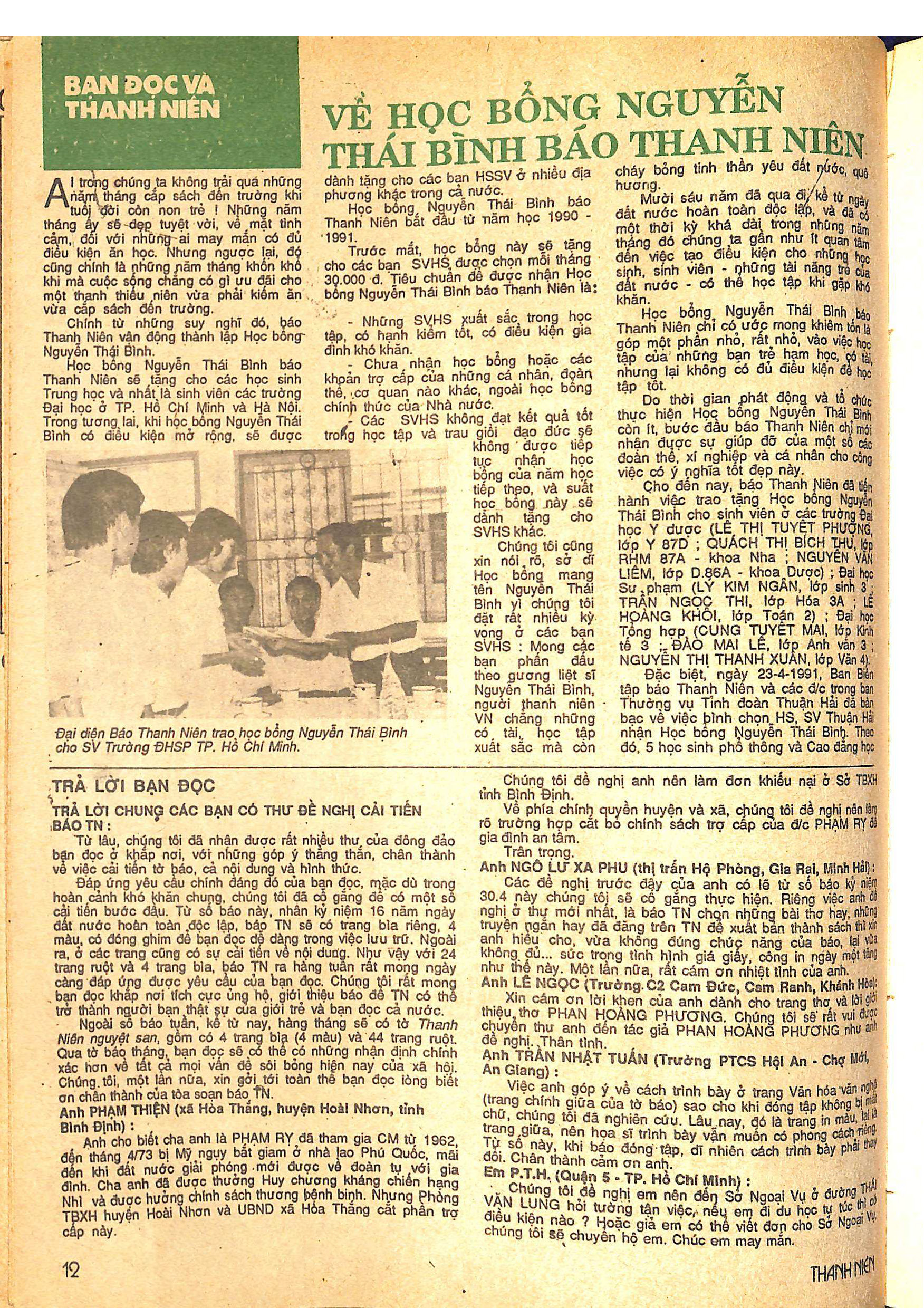 Học bổng Nguyễn Th&aacute;i B&igrave;nh: Tiếp sức cho thế hệ trẻ vượt kh&oacute; học tập - Ảnh 4.